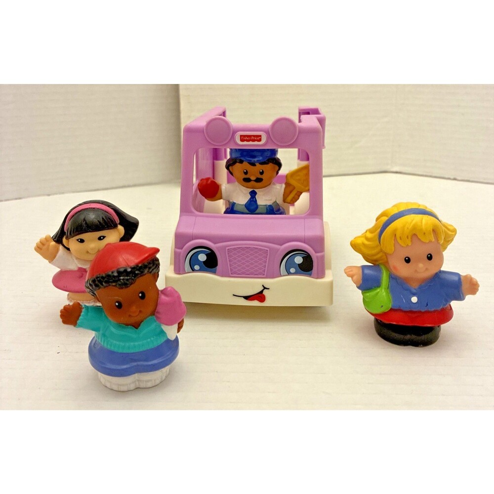 Fisher Price Little People Vintage Figures 1997—2005 Lot of 4 + Ice Cream Truck